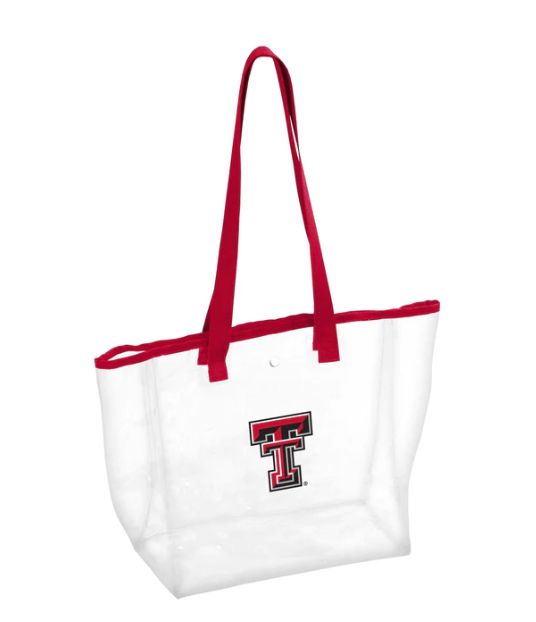 Clear Stadium Tote - Red Trim