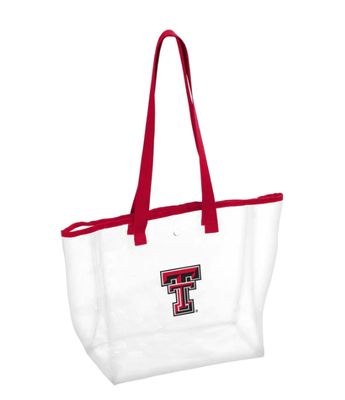 Clear Stadium Tote - Red Trim