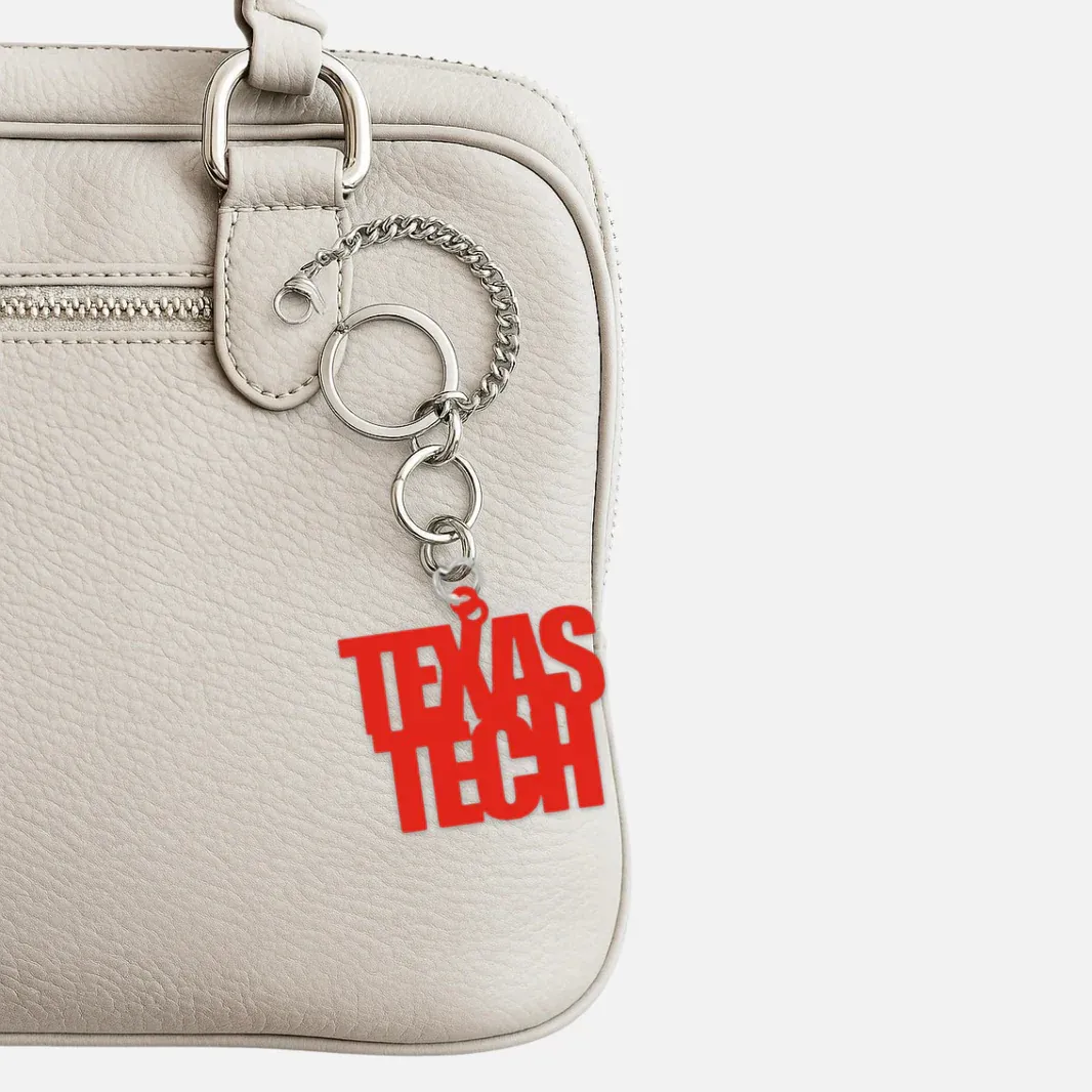 Laser Cut Texas Tech Keychain
