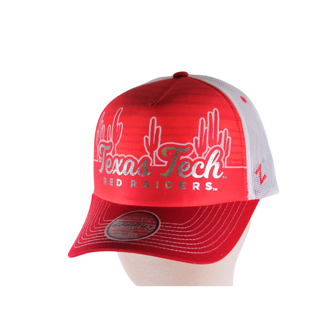 Zephyr Cactus Red Foam Trucker Cap