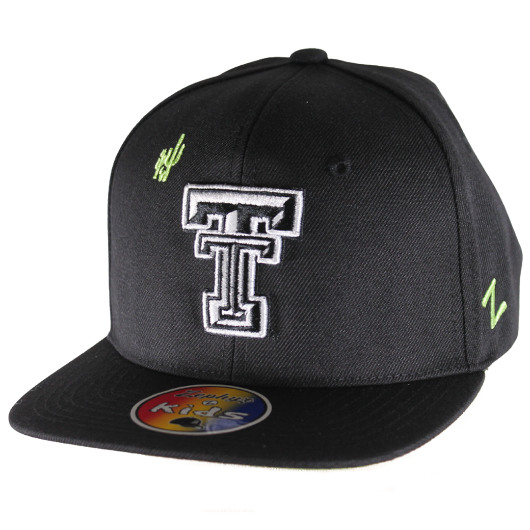 Zephyr Classic Cactus Youth Black Flatbill Cap