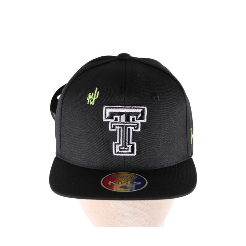 Zephyr Classic Cactus Youth Black Flatbill Cap