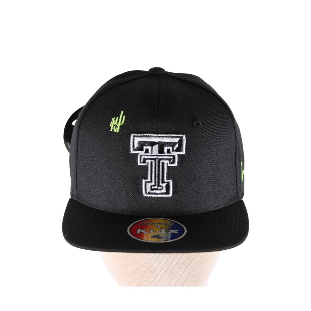 Zephyr Classic Cactus Youth Black Flatbill Cap