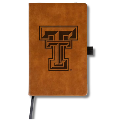 Laser Engraved Notepad with Elastic Band - Tan