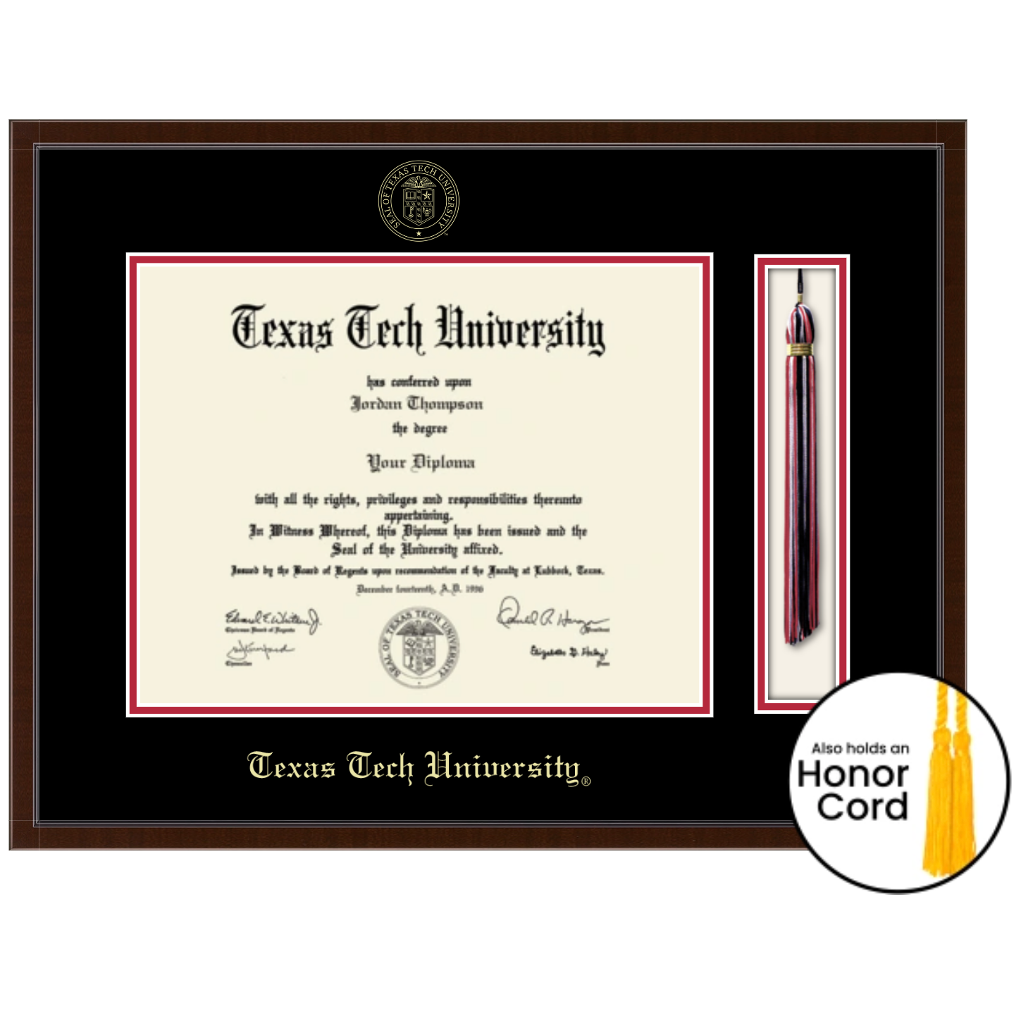 Diploma Frame with Tassel/Cord Display