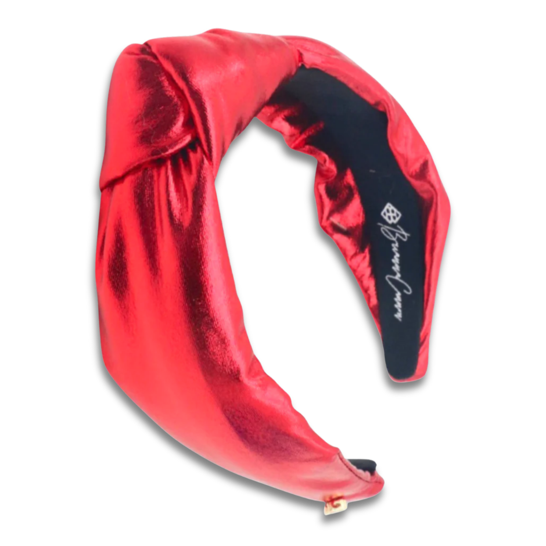 Red Satin Puff Headband