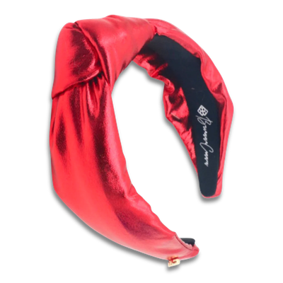 Red Satin Puff Headband