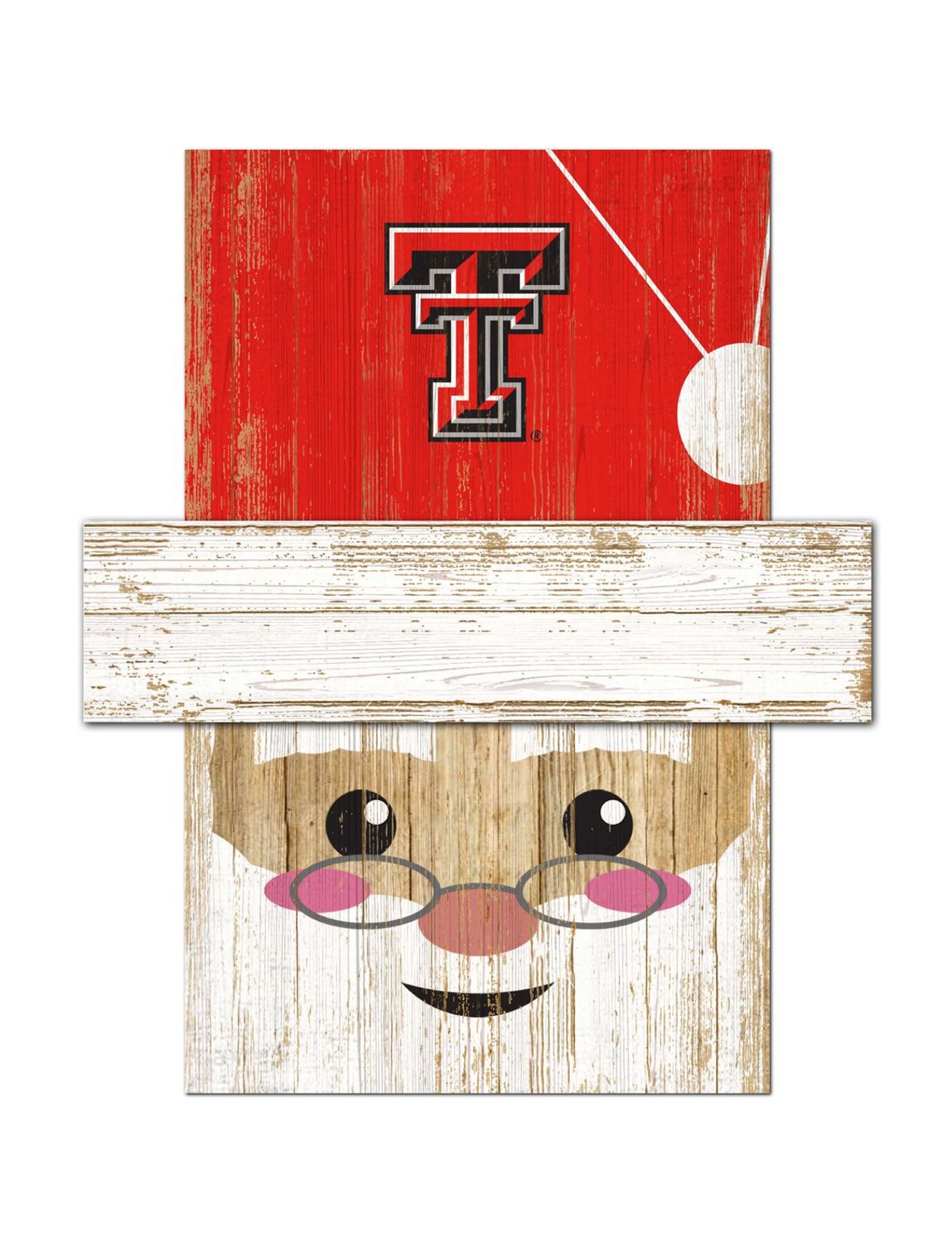 Santa Head Wood Ornament