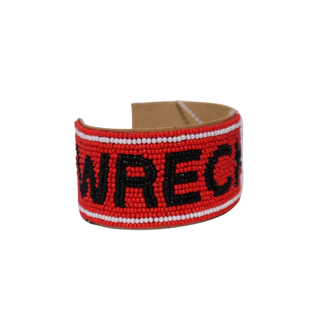 Wreck em Beaded Cuff Bracelet
