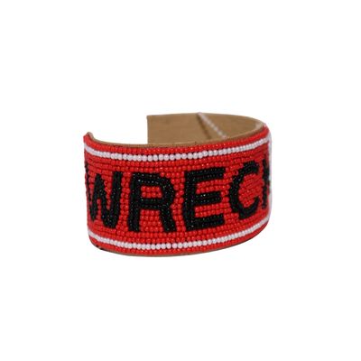 Wreck em Beaded Cuff Bracelet