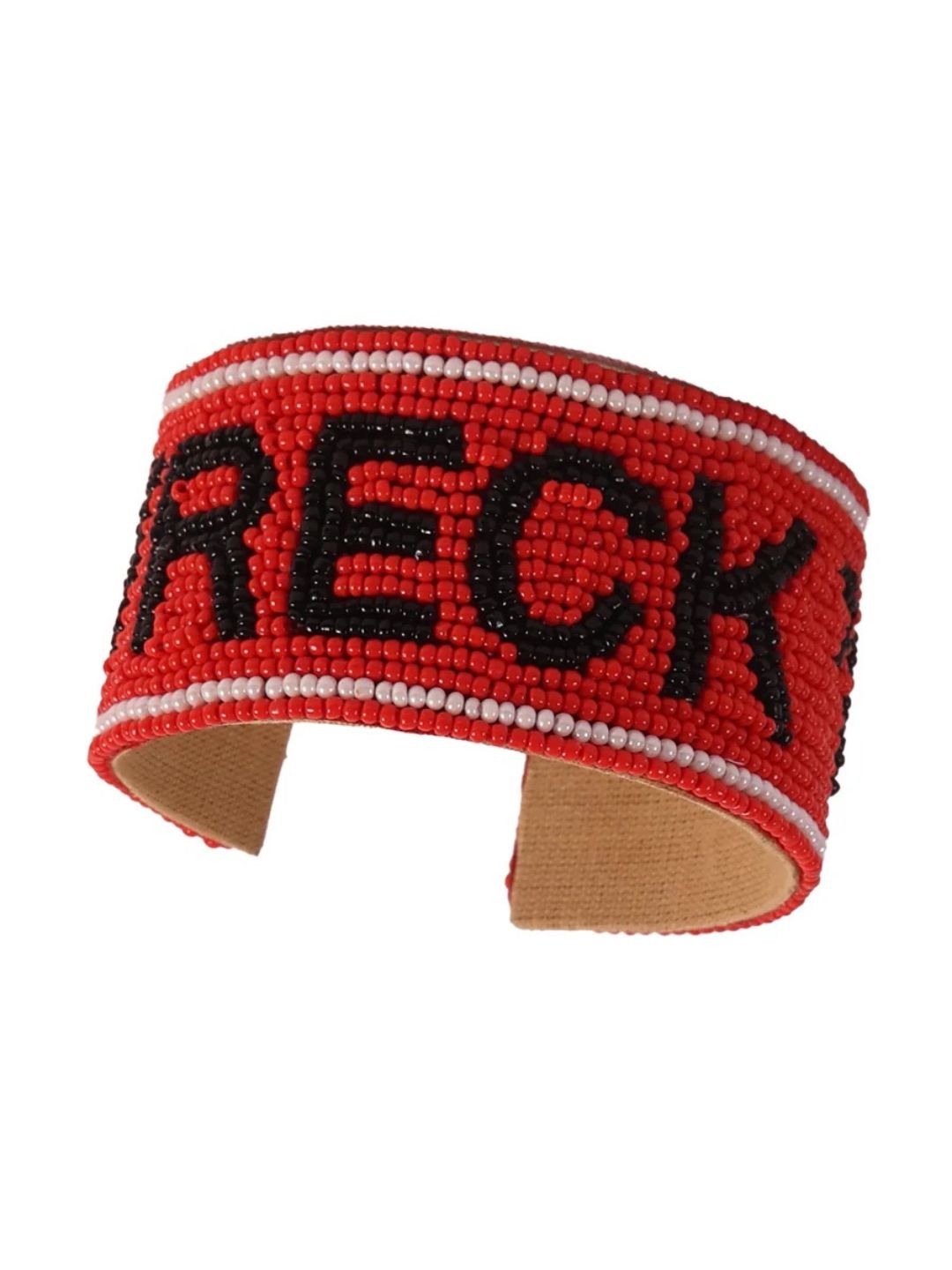 Wreck em Beaded Cuff Bracelet