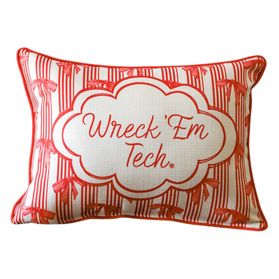 Wreck 'em Tech Bow Piped Pillow