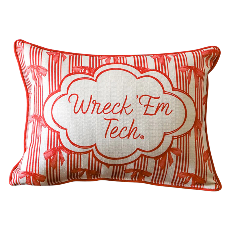 Wreck 'em Tech Bow Piped Pillow
