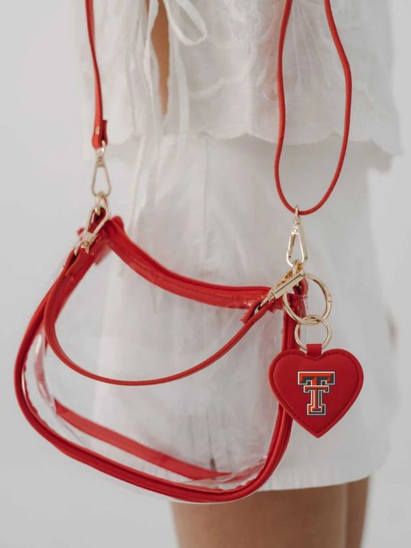 Clara Clear Purse with Heart Charm