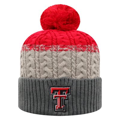 Disperse Combo Knit &amp; Mitten Set Red/Grey
