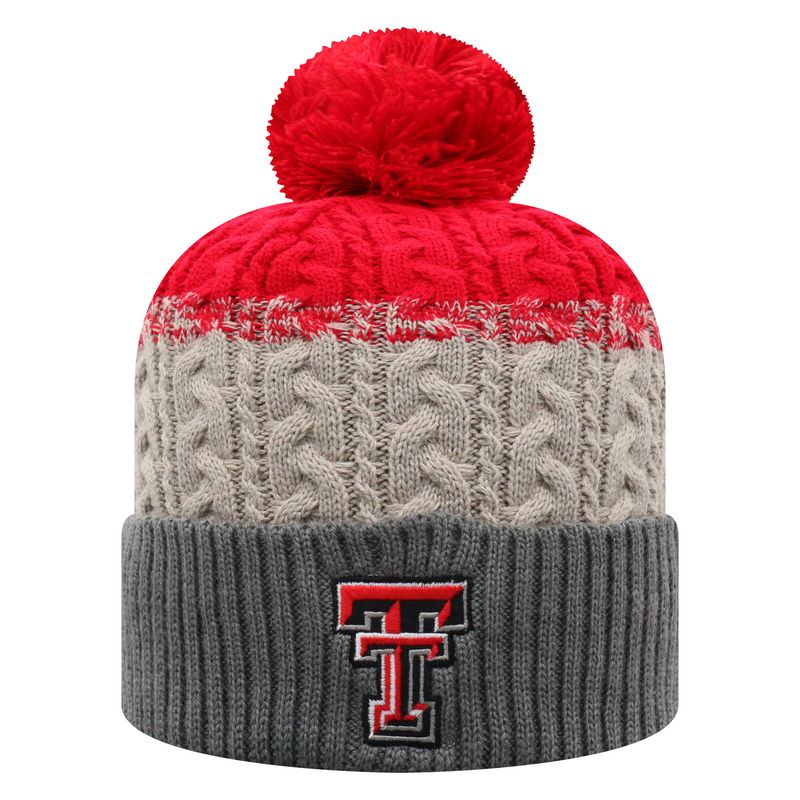 Disperse Combo Knit &amp; Mitten Set Red/Grey