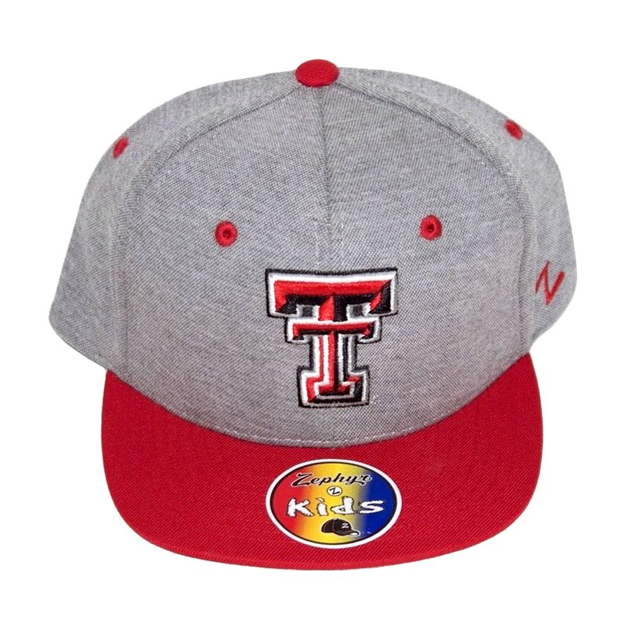 Zephyr Grey Twill Youth Flatbill  Cap