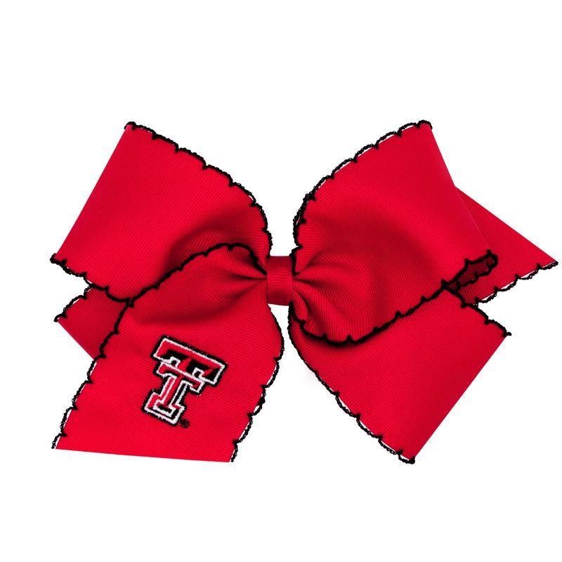 King Moonstitch Hair Bow Red with Black