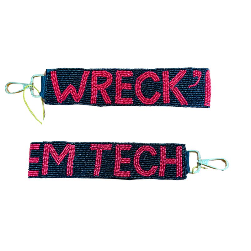 Beaded Key Loop - Black - Wreck 'em