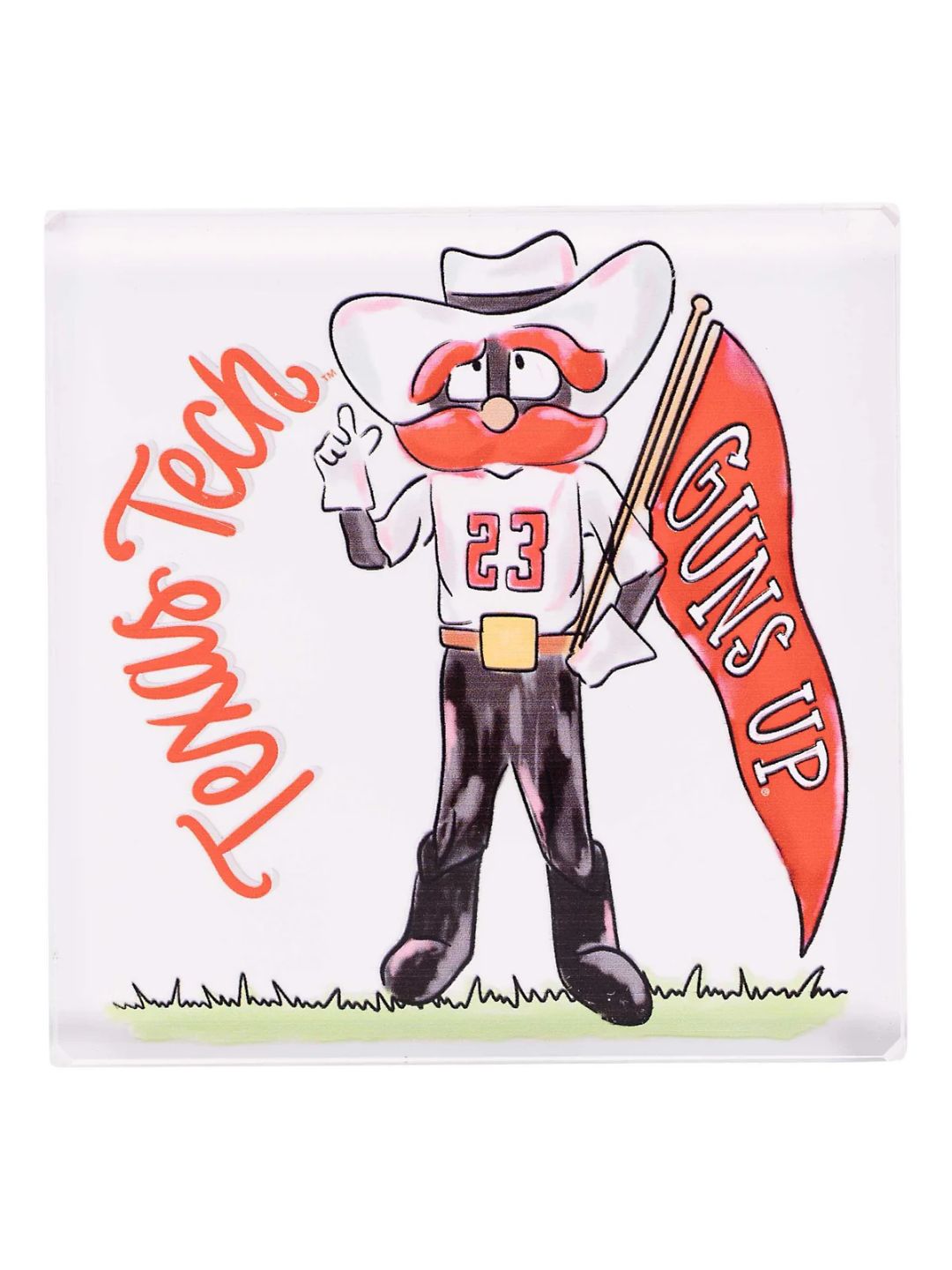 Acrylic Raider Red Paperweight