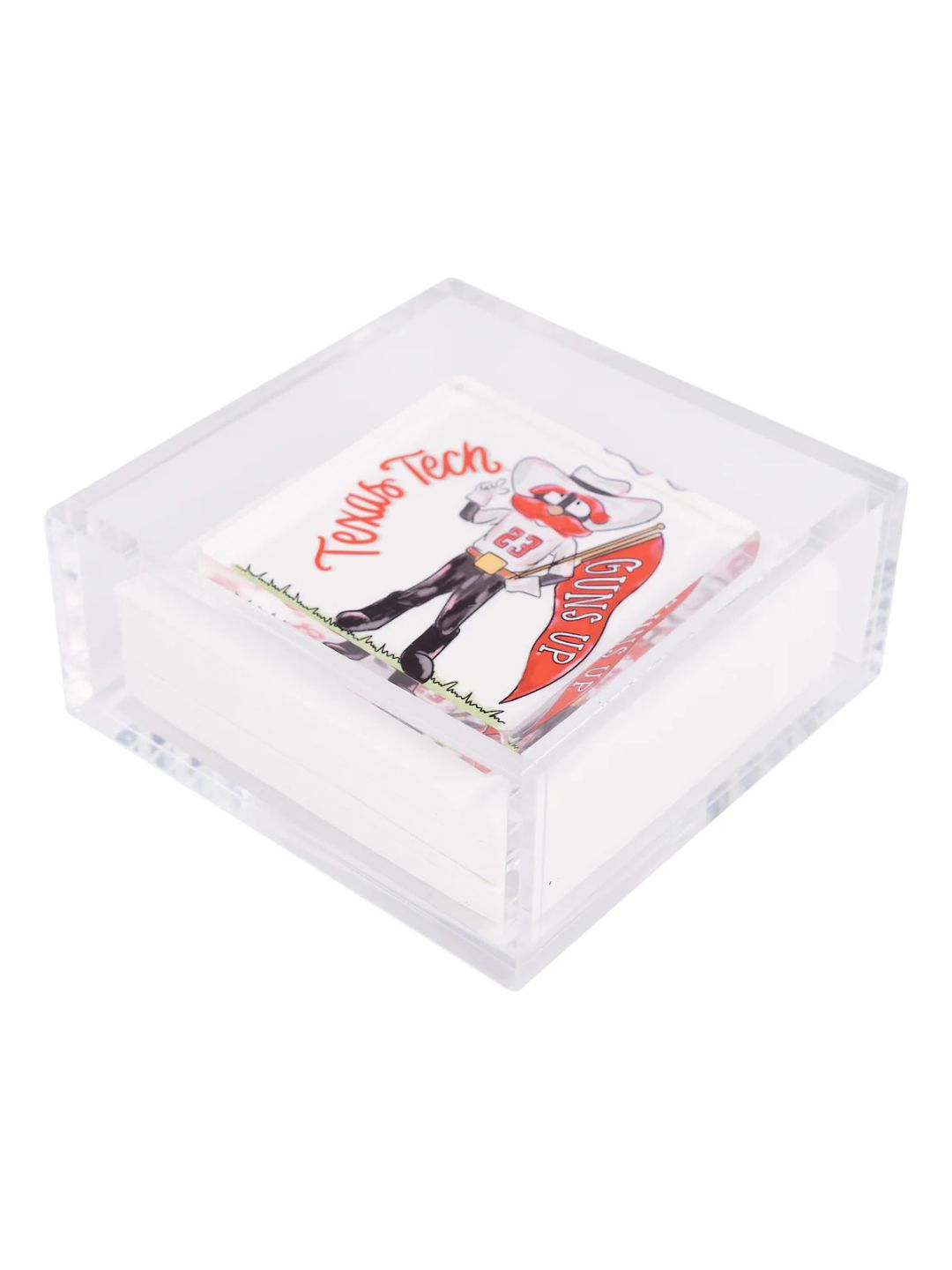 Acrylic Raider Red Paperweight