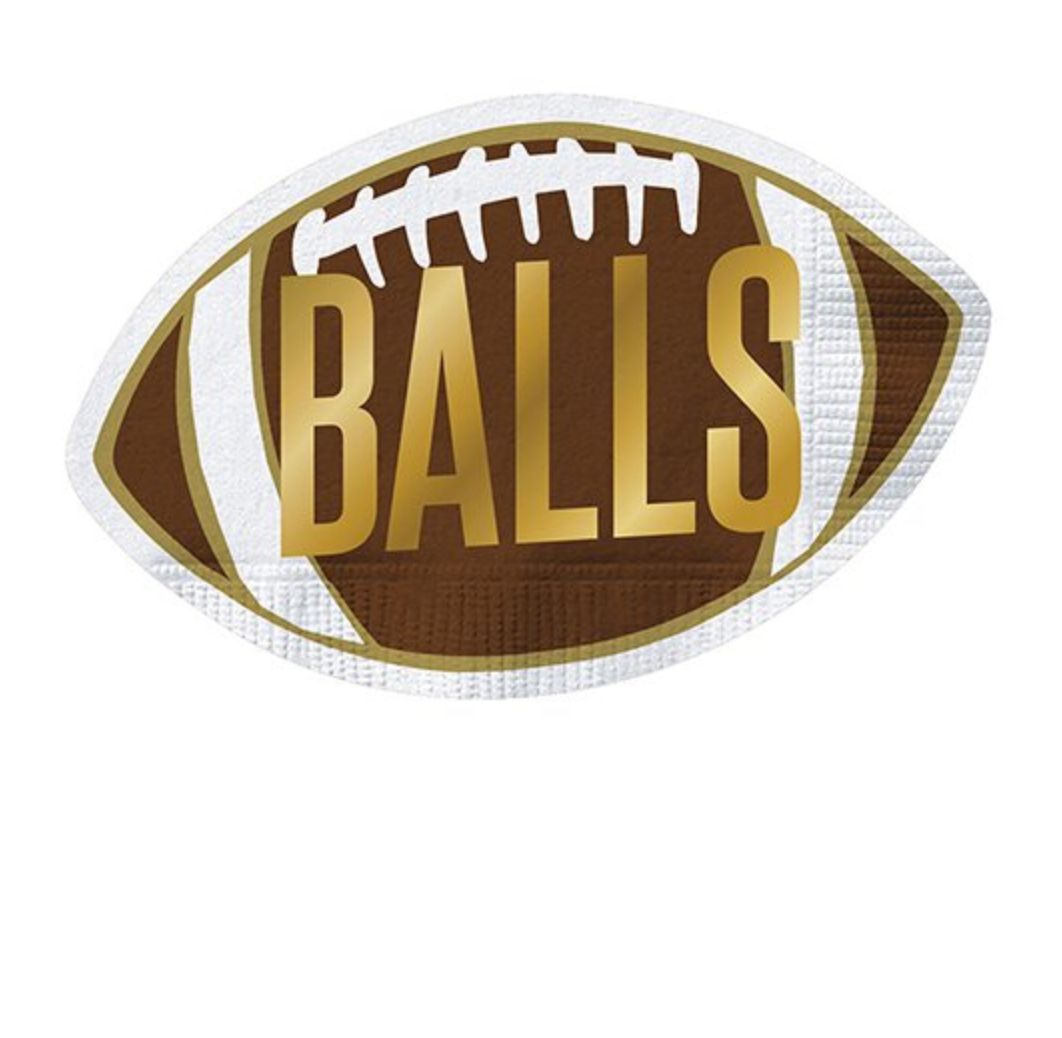 Football Shape Napkin - 20 count