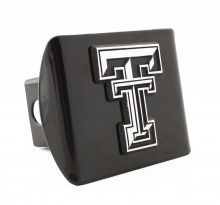 Hitch Cover Black with Classic Chrome Double T