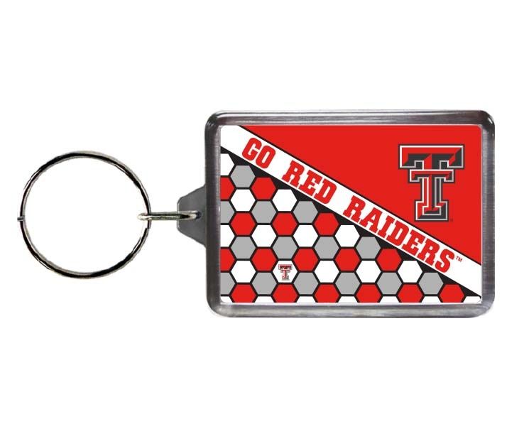 Lucite Honeycomb Keychain