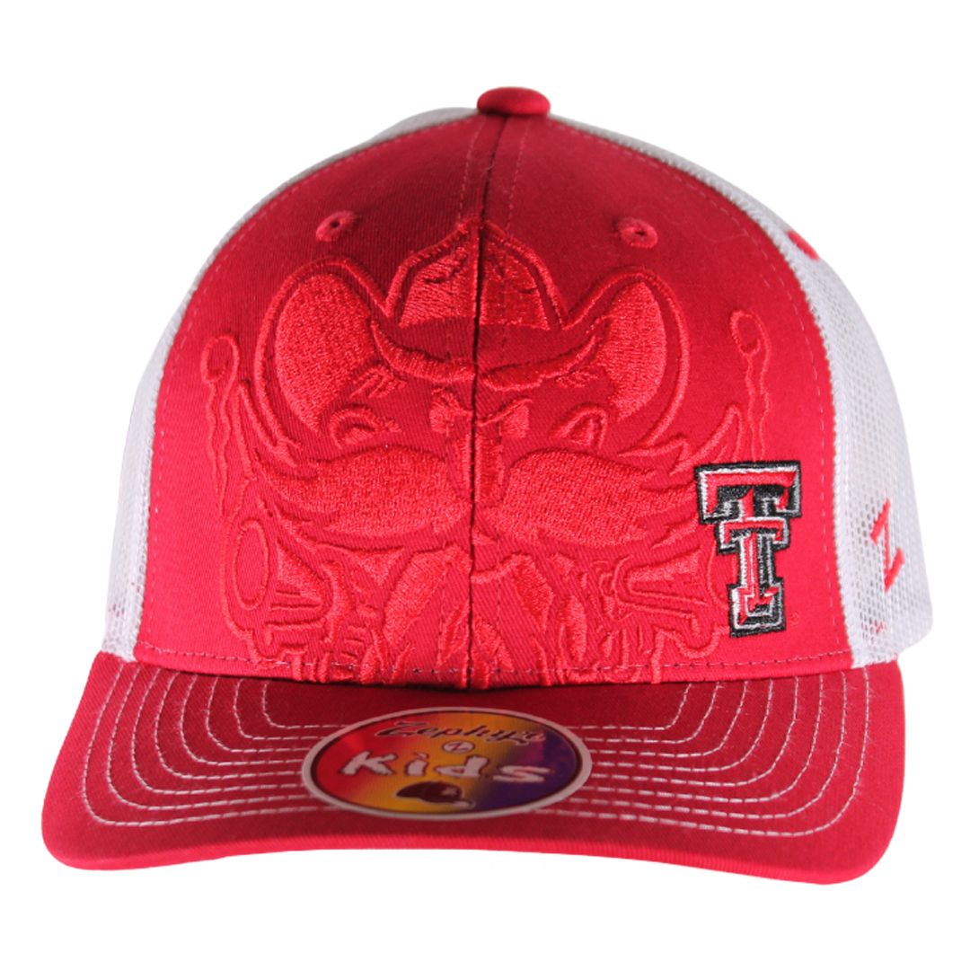 Zephyr Raider Red Youth Trucker Cap