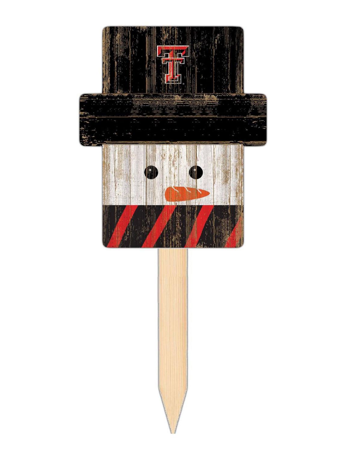Snowman Head Yard Stake