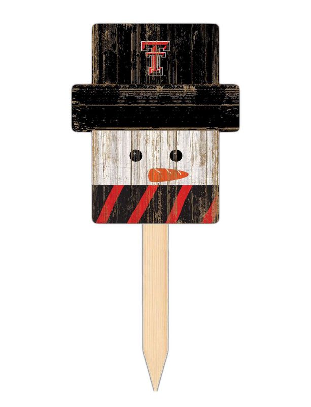 Snowman Head Yard Stake