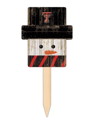 Snowman Head Yard Stake