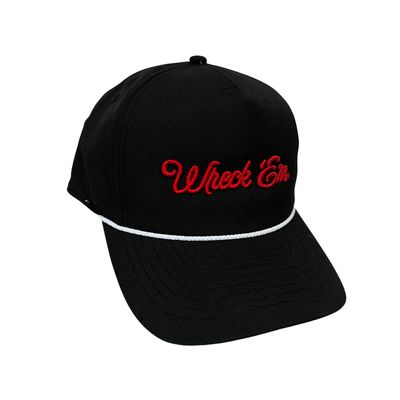Wreck 'Em Puff Rope Cap - Black