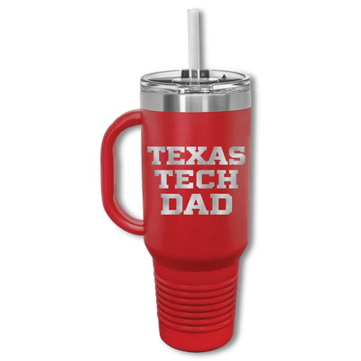 Polar Camel 40oz Dad Tumbler with Straw - Red