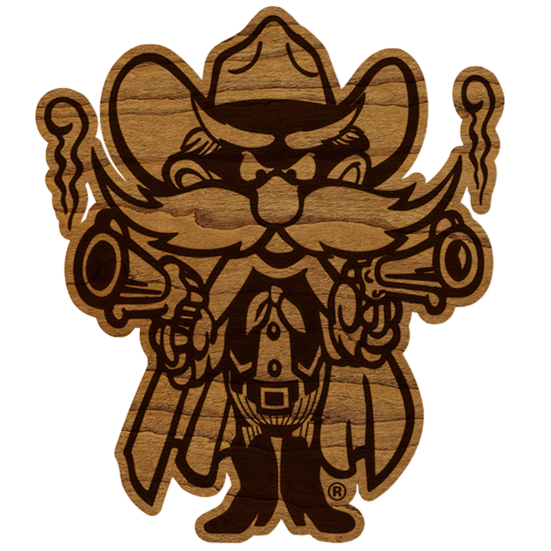 Raider Red Wood Magnet