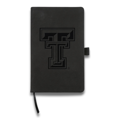 Laser Engraved Notepad with Elastic Band - Black