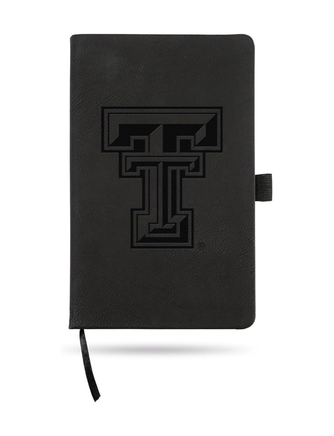 Laser Engraved Notepad with Elastic Band - Black