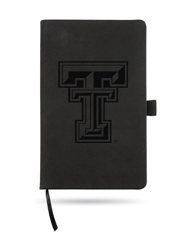 Laser Engraved Notepad with Elastic Band - Black