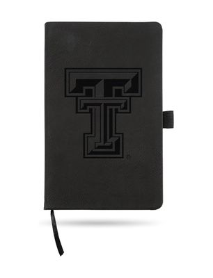 Laser Engraved Notepad with Elastic Band - Black