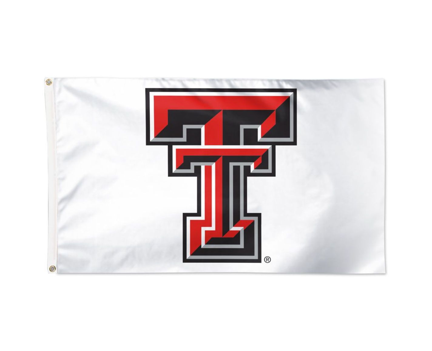 Deluxe White Double T  Flag 3 x 5