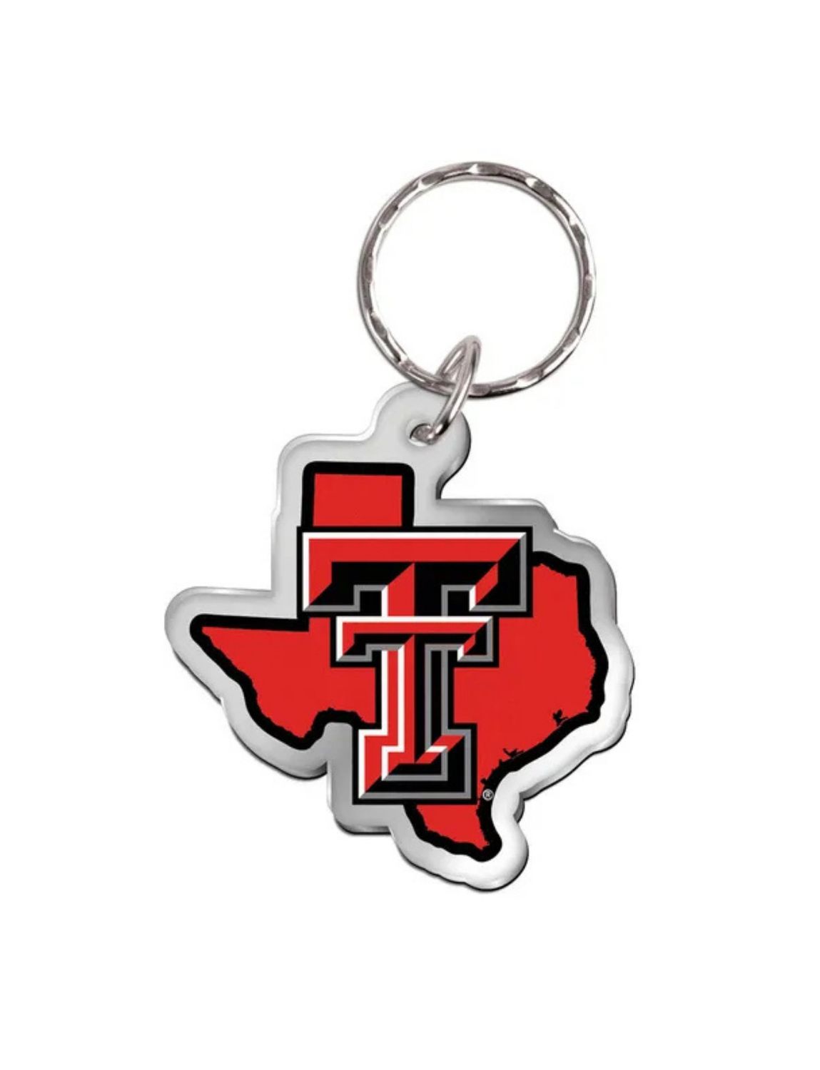 Laser Cut Mirror Lonestar Pride Key Ring - 2"