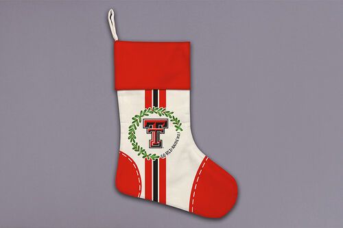 Wreath Red Raider Stocking