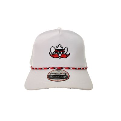 Raider Red Rope Adjustable Cap - White