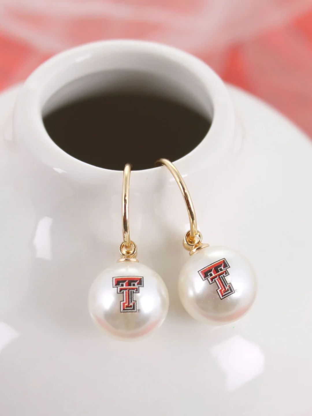 Pearl Gold Hoop Earrings