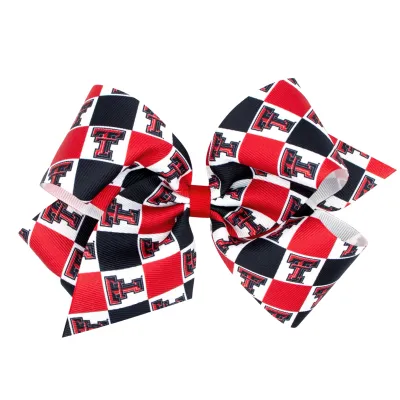 Medium Checkered Hair Bow