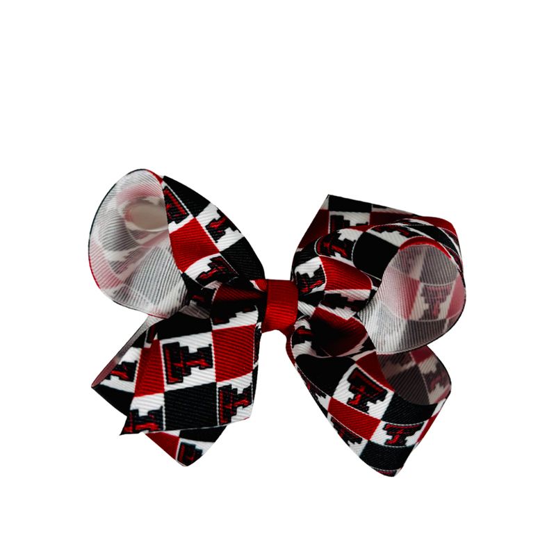 Medium Checkered Hair Bow