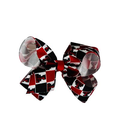 Medium Checkered Hair Bow