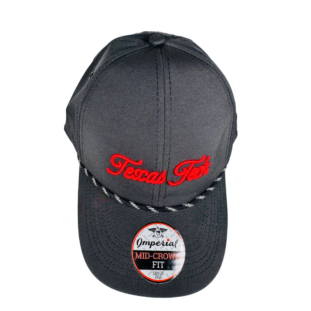 Habanero Puff Texas Tech Rope Cap - Black