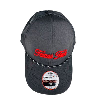 Habanero Puff Texas Tech Rope Cap - Black