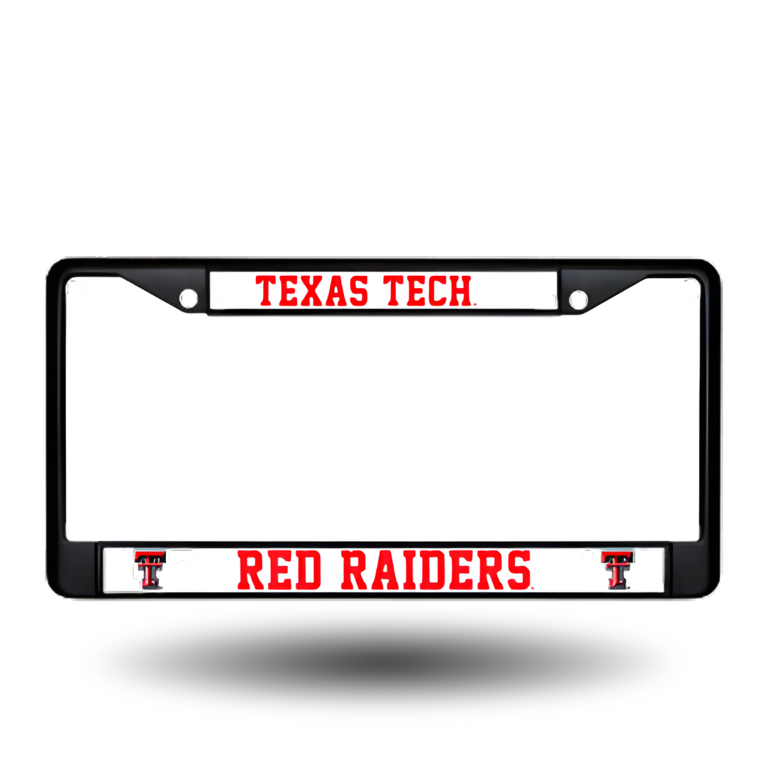 Black Chrome with White Insert License Frame